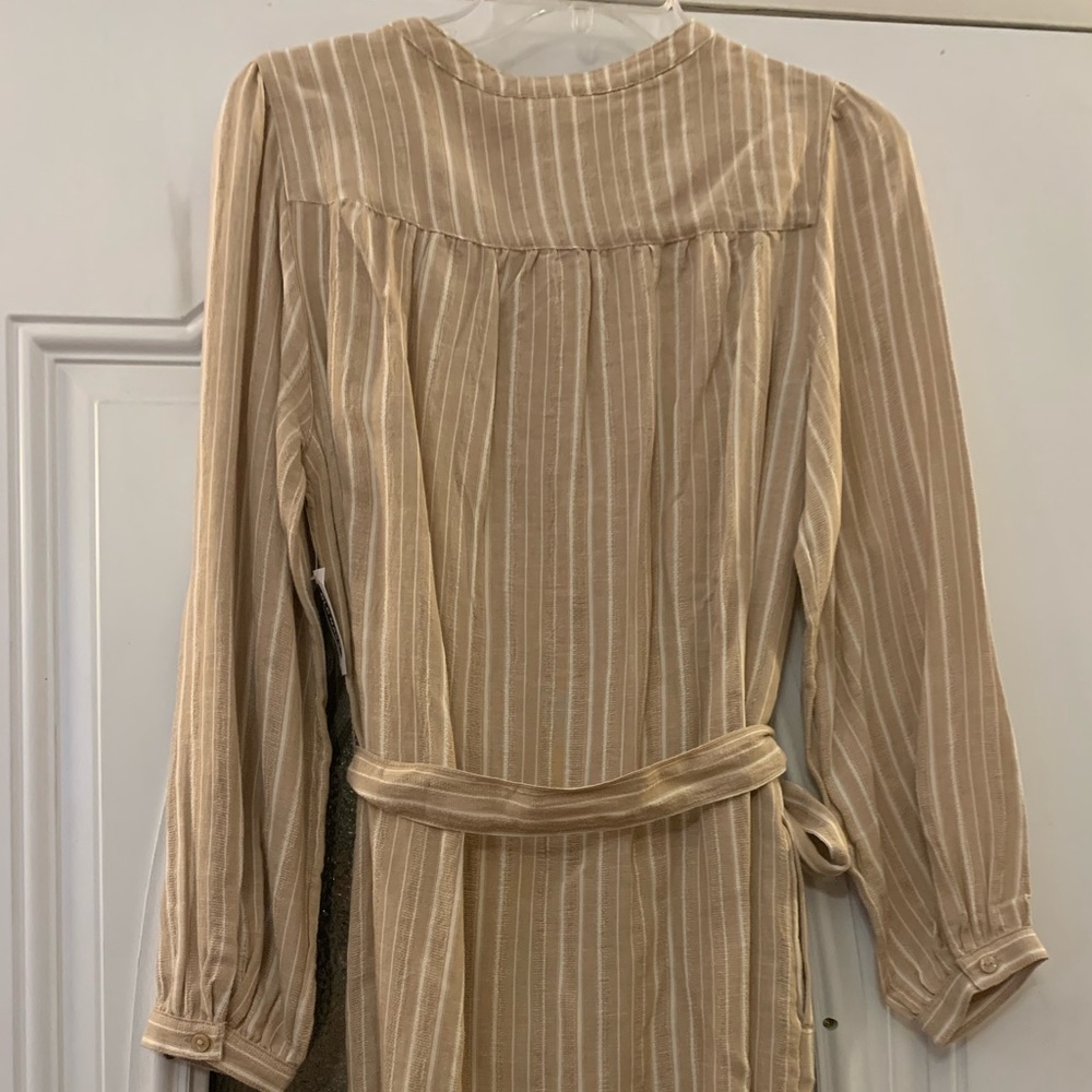 Old Navy XS NWT Khaki Stripe Dress with Belt - Picture 4 of 6